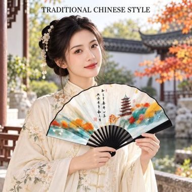 Folding hand fan
